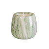 Small White Marble Candle Cup with Brown Veining for Home Decor 3