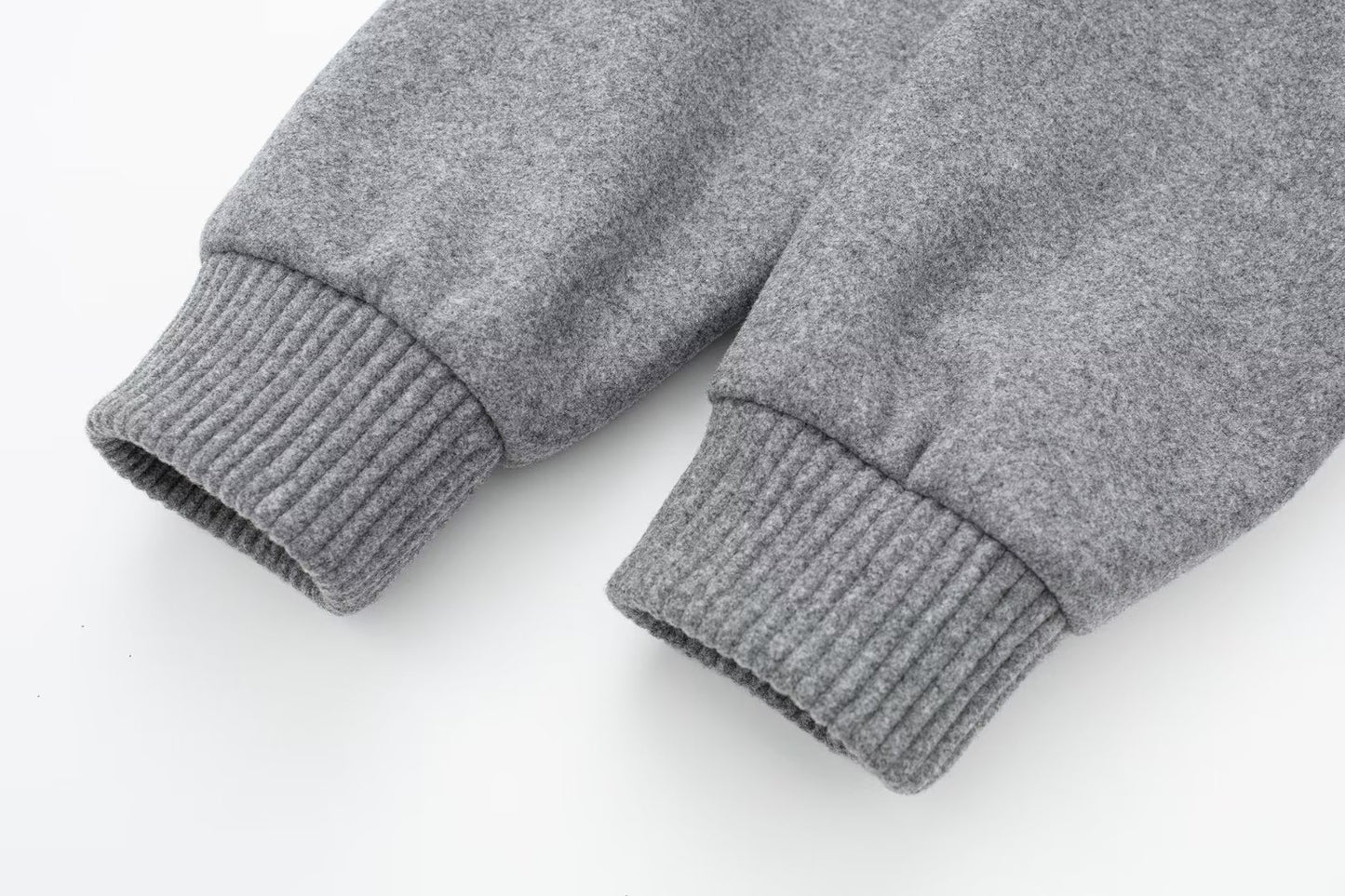 Women Loose Wool Bomber Pilot Jacket