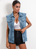 oversized sleeveless denim vest