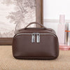 Women’s Genuine Leather Cosmetic Bag with Interior Travel Organizer