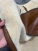 Men’s Genuine Shearling Leather Coat Brown Merino Wool