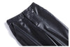 High Waisted Black Women Leather Pants Harem Style