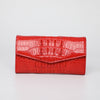 Women Crocodile Leather Wallet Long Clutch Purse
