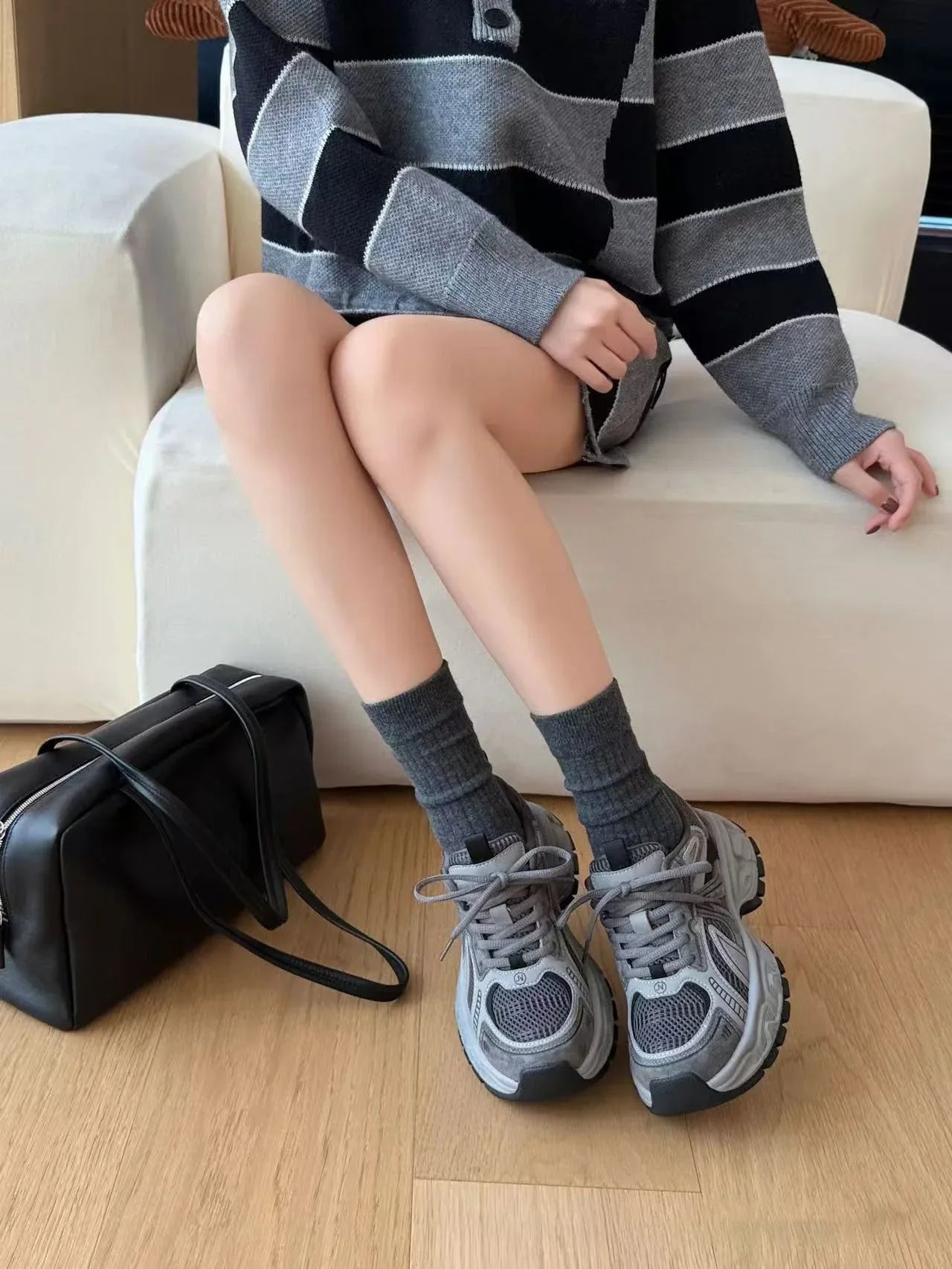 Women’s Genuine Leather Boston Bowling Shoulder Bag