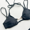 Black Double Strap Two Piece Bikini Set