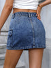 Denim Mini Skirts Cargo Style