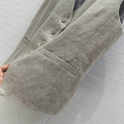 Women's Summer Casual Business Vest Cotton And Linen