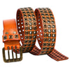 Studded Leather Belts with Rivets Western Cowboy