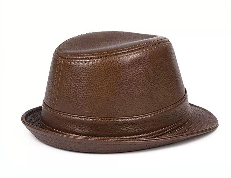 Genuine leather jazz cap for men 2 L