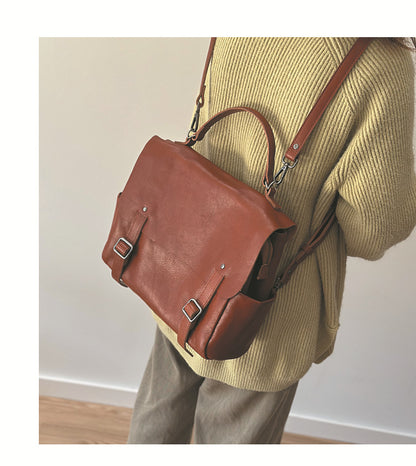 Leather Backpack Women Commuter Shoulder Bag