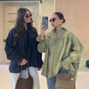 Flare Sleeve Loose-Fit Woven Women's Shirt