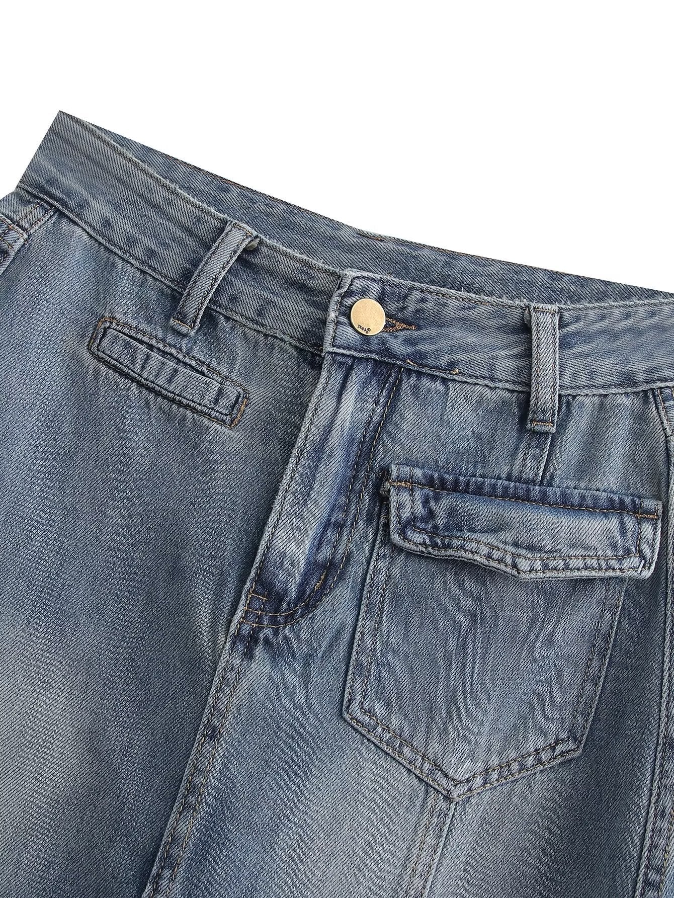 long denim maxi skirts for women