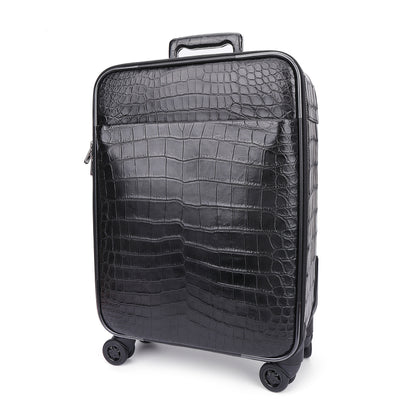 Premium Real Crocodile Leather Trolley Suitcase for Men