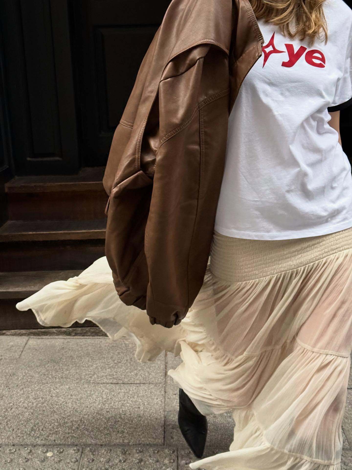 Summer Pleated Chiffon Long Maxi Layered Skirt