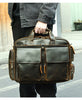 Genuine Leather Office Bag with Trolley Strap