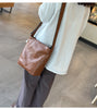 Soft Leather Shoulder Crossbody Bucket Bag