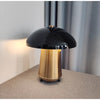 Black and Gold Modern Table Lamp Mushroom Light