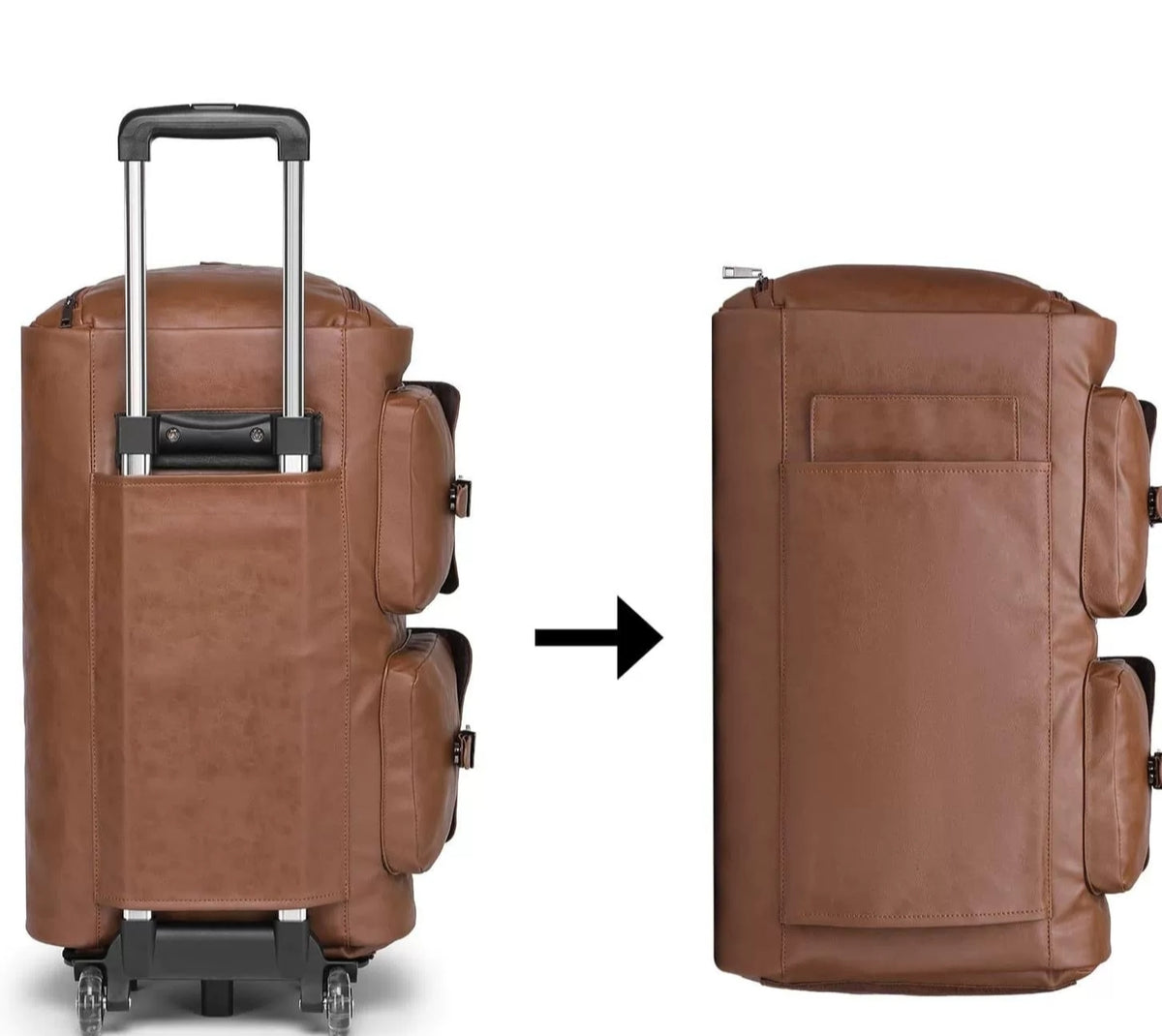 Garment Bag with Wheels for Convertible Suit Travel Storage