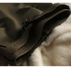 Olive Green Sheepskin Mid Length Leather Skirt with Belt and Slit