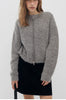Women low waist zip cardigan knit outerwear