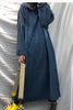Oversized Denim Hoodie Dress for Women Long Sleeve Jean Maxi
