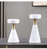 Luxury Marble Candlestick Holder with Gold Accent