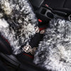 Long Hair Sheepskin Car Seat Cover with Plush Wool Backrest