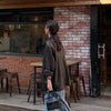 Women Genuine Leather Jacket Oversized Mid-Length Bomber Coat