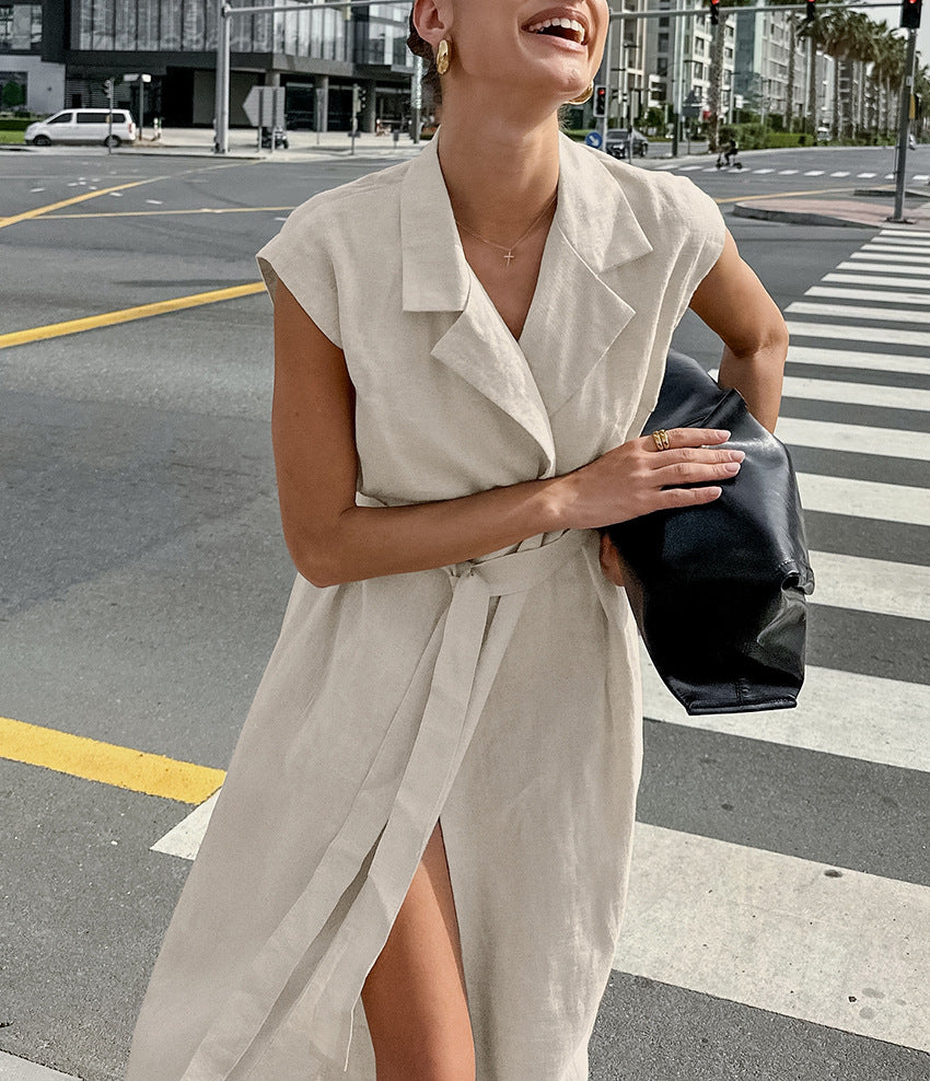 women belted cami dress summers beach outfit