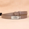 women leather belts with silver bucket