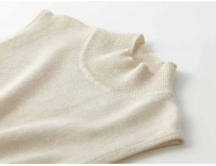 Women's Real Cashmere Sleeveless High-Neck Vest