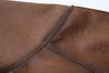 Brown Faux Leather Bomber Jacket for Women Cropped