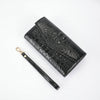 Women Crocodile Leather Wallet Long Clutch Purse