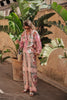 Printed macaron linen long sleeve two piece set 2 S