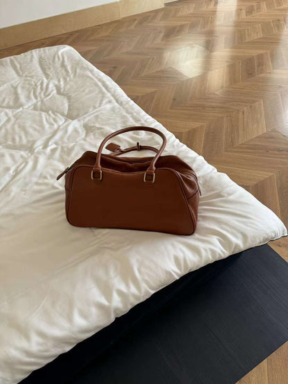 Leather French Tote Bag Underarm Shoulder Purse