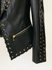 Women slim fit lace up faux leather jacket