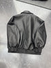 Old Money Style Braided Leather Jacket Loose Fit