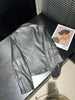 Women’s Genuine Leather Bomber Moto Jacket Black Short Fit