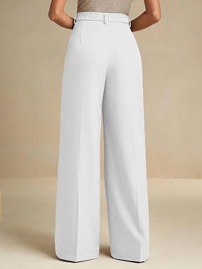 Women's Straight-Leg Beige Trousers