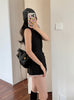 Linen womens sleeveless button up vest