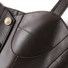 Brown Leather Slimming Vest For Women Slim Waist Suspender