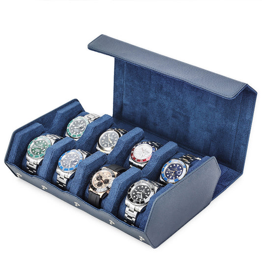 Leather Watch Case for 8 Watches Travel Watch Display Box