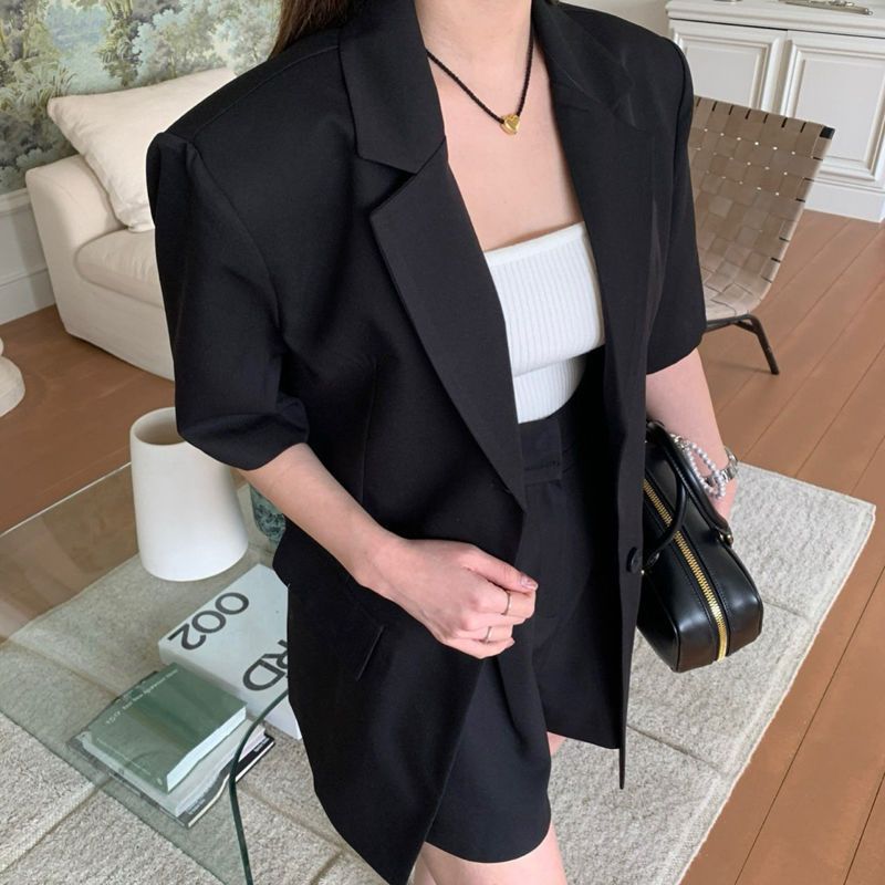two piece outfits for women shorts and blazer