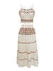Bohemian Two-Piece Tassel Embroidered Crop Top & Maxi Skirt