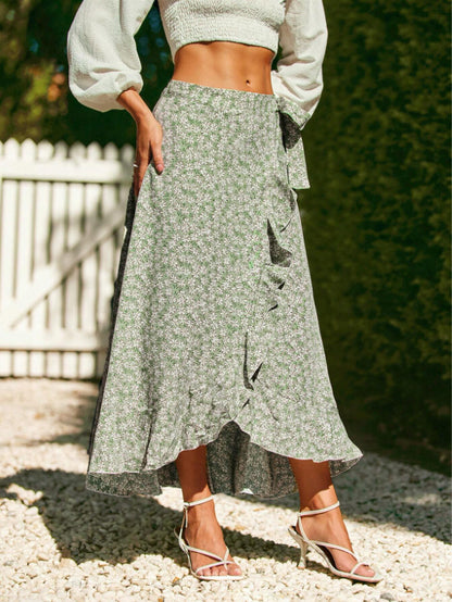 side wrap maxi skirt summer beach outfit