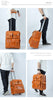 Leather Carry On Trolley Suitcase Cabin Bag with Wheels