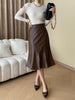 Leather Skirt High Waist Mermaid Hem
