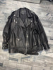 Women Oversized Genuine Leather Motorcycle Jacket Retro Washed