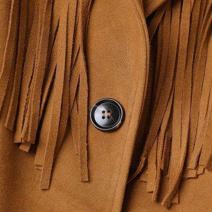 Women Suede Tassel Leather Jacket