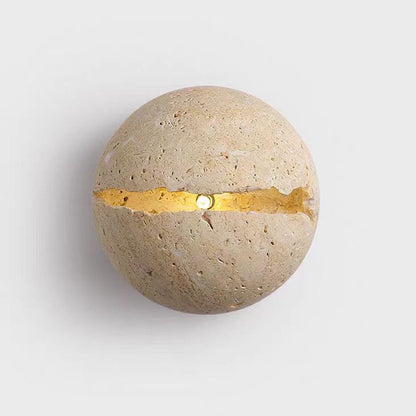 Wabi-Sabi Cave Stone Wall Lamp Nordic Yellow Light Fixture
